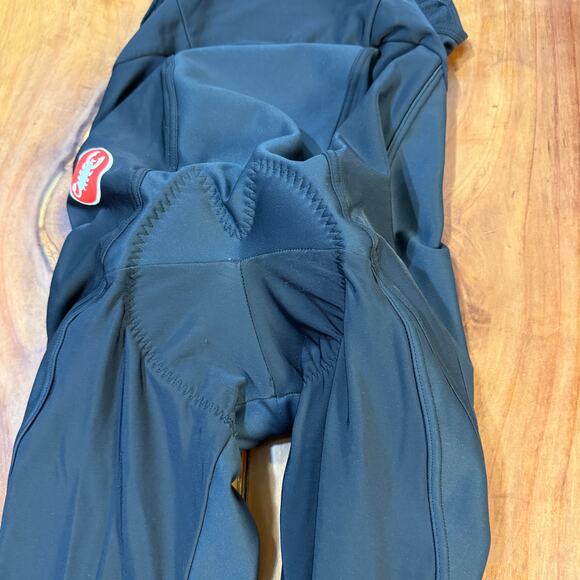 Castelli Bib Cycling Pants S Padded Cycling Bike Reflective Fleece lined R12 - Picture 8 of 9